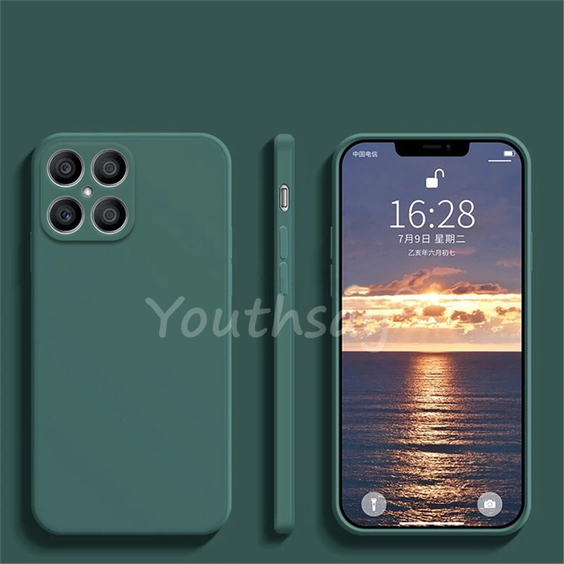 For Honor X8 Case For Honor X8 X8A X9A X7A X6A X9A Cover Liquid Silicone Plain Capa Coque Protector Case For Honor X8 Cover