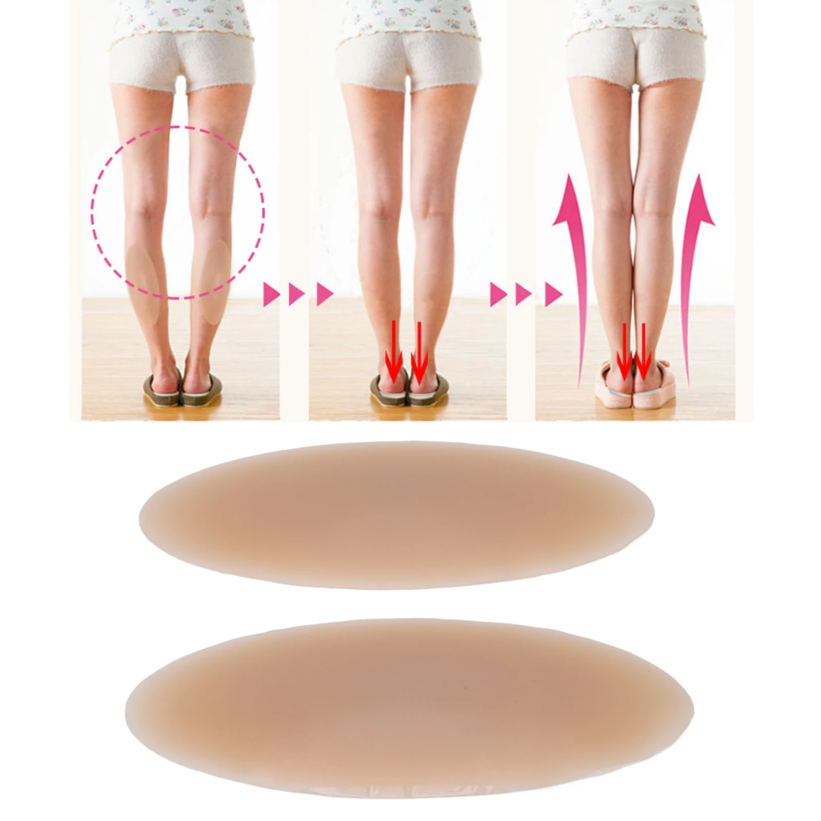 Calf Pads 120g/Pair Skin Color Self Adhesive Correct Leg Shape Women Leg Corrector for Calfs