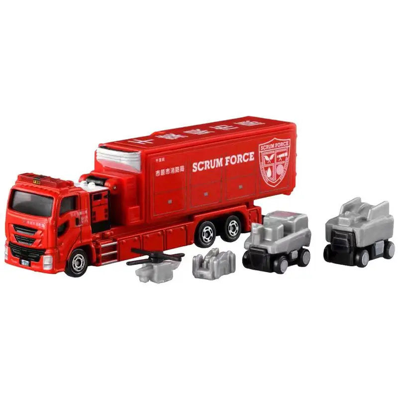 TOMICA 1:64 Envio de emergência modelo de carro fundido em liga de motor de incêndio, ornamento