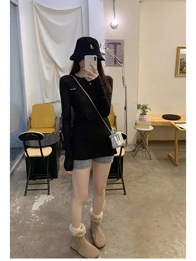 Autumn Women T Shirt T-Shirt Woman Clothes Tops Tshirt Female Crop Top Tees Y2k Para Mujer Ropa De Mujer Roupas Feminina Traf image 6