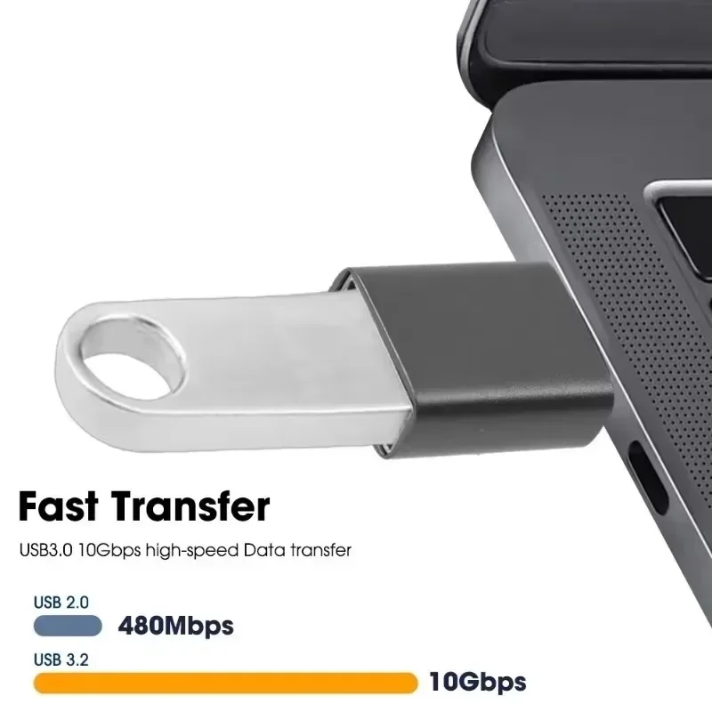 USB 3.2 Type-C 10Gbps OTG محول نوع C USB C ذكر إلى USB 3.2 أنثى محولات لماك بوك Xiaomi سامسونج USBC OTG موصل #5