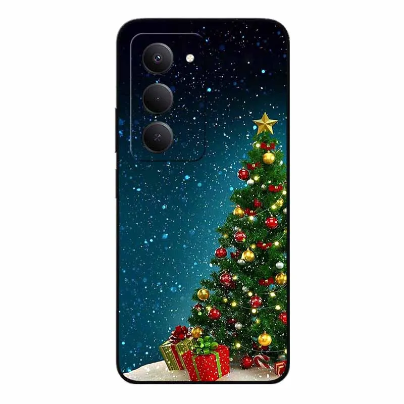 عيد الميلاد الهاتف Funda ل Redmi 15 5G 2025 حافظة لينة سوداء سيليكون الوفير ل Xiaomi Redmi 15 5G 4G الغطاء الخلفي Redmi15 4G Coque