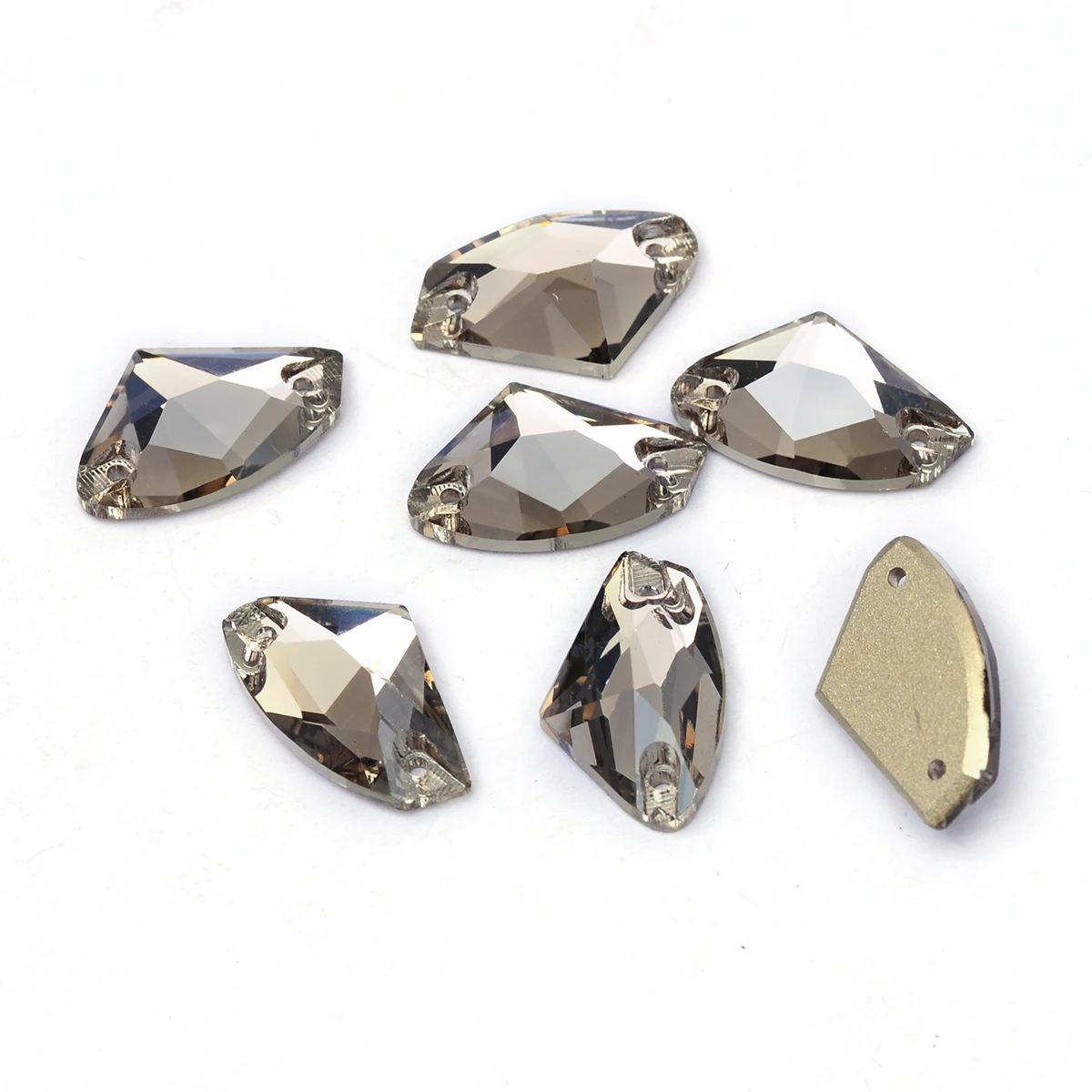 Pubrilex Sortierte Formen Satinfarbene Strasssteine Flache Rückseite Strass-Glassteine zum Aufnähen für Kleider- und Kleidungsdekorationen – Detail 5