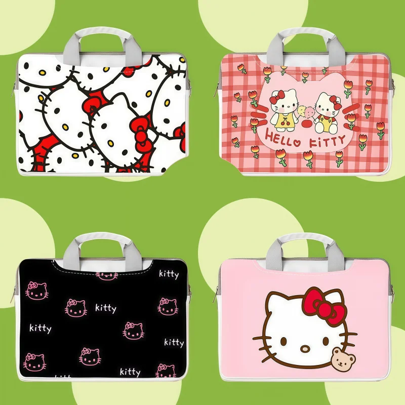 

New Sanrio Anime Hello Kitty Stitch Portable Crossbody Computer Bag Kt Cartoon 12 13 14 15 16 17 Inch Apple HP Dell Student Gift