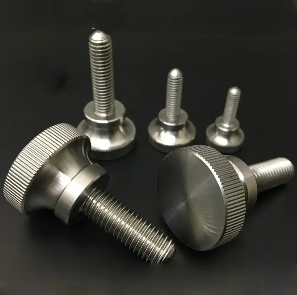 

LYwluOjc 2 шт. M8 ручной винт из нержавеющей стали с высокой головкой и накаткой, регулировочный болт, болты для украшения дома, длина 35 мм-60 мм