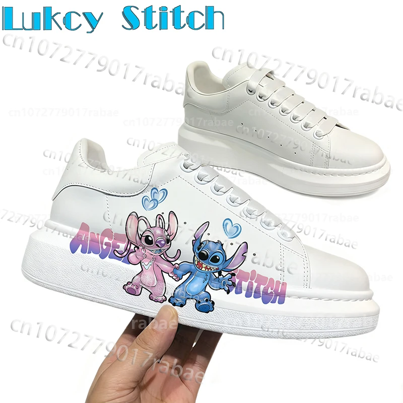

Stitch Youth Adult Campus Lightweight Shoes Man Woman Waterproof Leather PU Leather Soft Sole Sneakers 2026 Birthday Gift