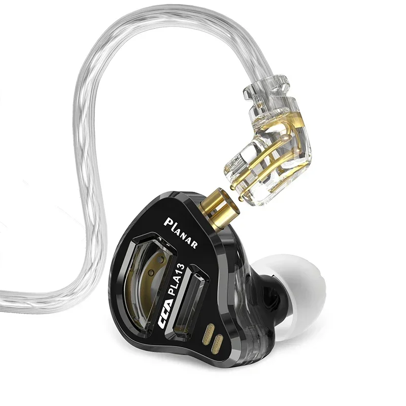 

CCA PLA13 HiFi In Ear Earphone 13.2MM Planar Driver Wired Best Metal Music Bass Sport Orthodynamic Monitor Headphone with Mic