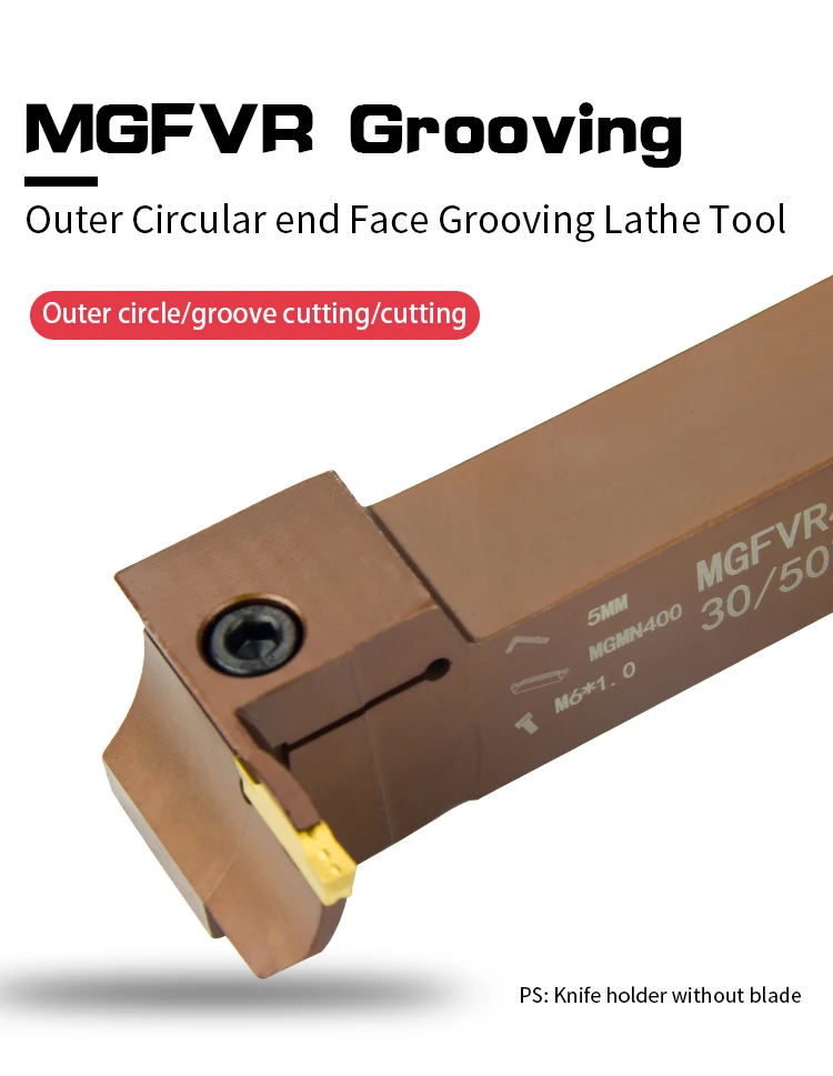 MGFVR MGFVR320 MGFVR325 Spring Steel 7-Shaped Face Groove Cutter Double Head Turning Tool Holder For Carbide Insert MGGN/MGMN300