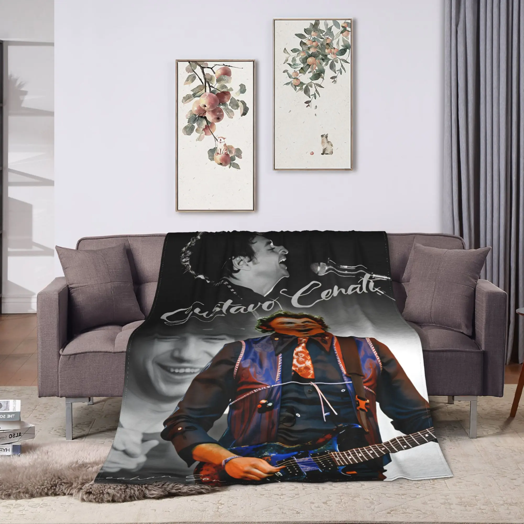 Gustavo Cerati Argentine Singer Blankets Soft Plush Throw Blanket For Boy Girl Couch Chair Sofa Bed Flannel Bedspread Bed Cover