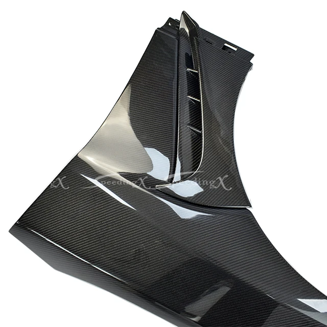 تخصيص OEM نمط ألياف الكربون الحاجز الأمامي مع فتحات لمجموعة الجسم 2021-2022 GR86 #3