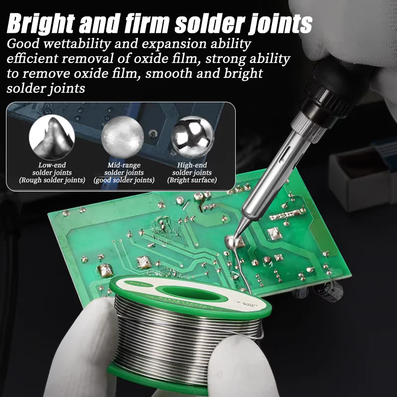 Tin Soldering Wire Roll para Reparação Eletrônica, Solda Wire, Rosin Contendo, alta pureza, não limpo, sem chumbo, Flux, Sn99.3, Cu0.7