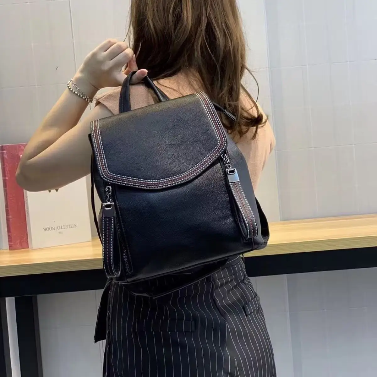 2026 новые модные женские рюкзаки из натуральной кожи, роскошный брендовый женский повседневный рюкзак из натуральной кожи для девочек и студентов