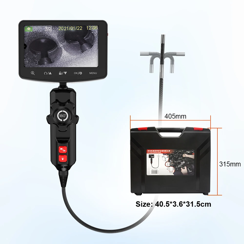 كاميرا Borescope الصناعية المفصلية في اتجاهين 1080p كاميرا Borescope الصناعية للسيارة