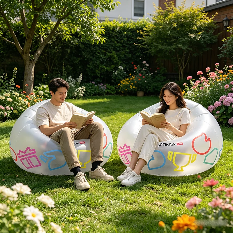 

Outdoor Inflatable Lazy Sofa, Single-Person Balcony Bedroom Leisure Sofa, Outdoor Camping Portable Inflatable Chair, Lazy Lounge Chair