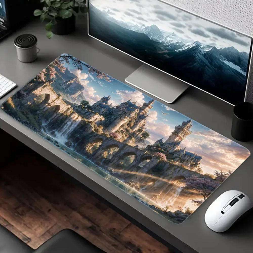 Grand tapis de souris XXL pour bureau, design paysager à grande échelle, tapis de souris Umamusume