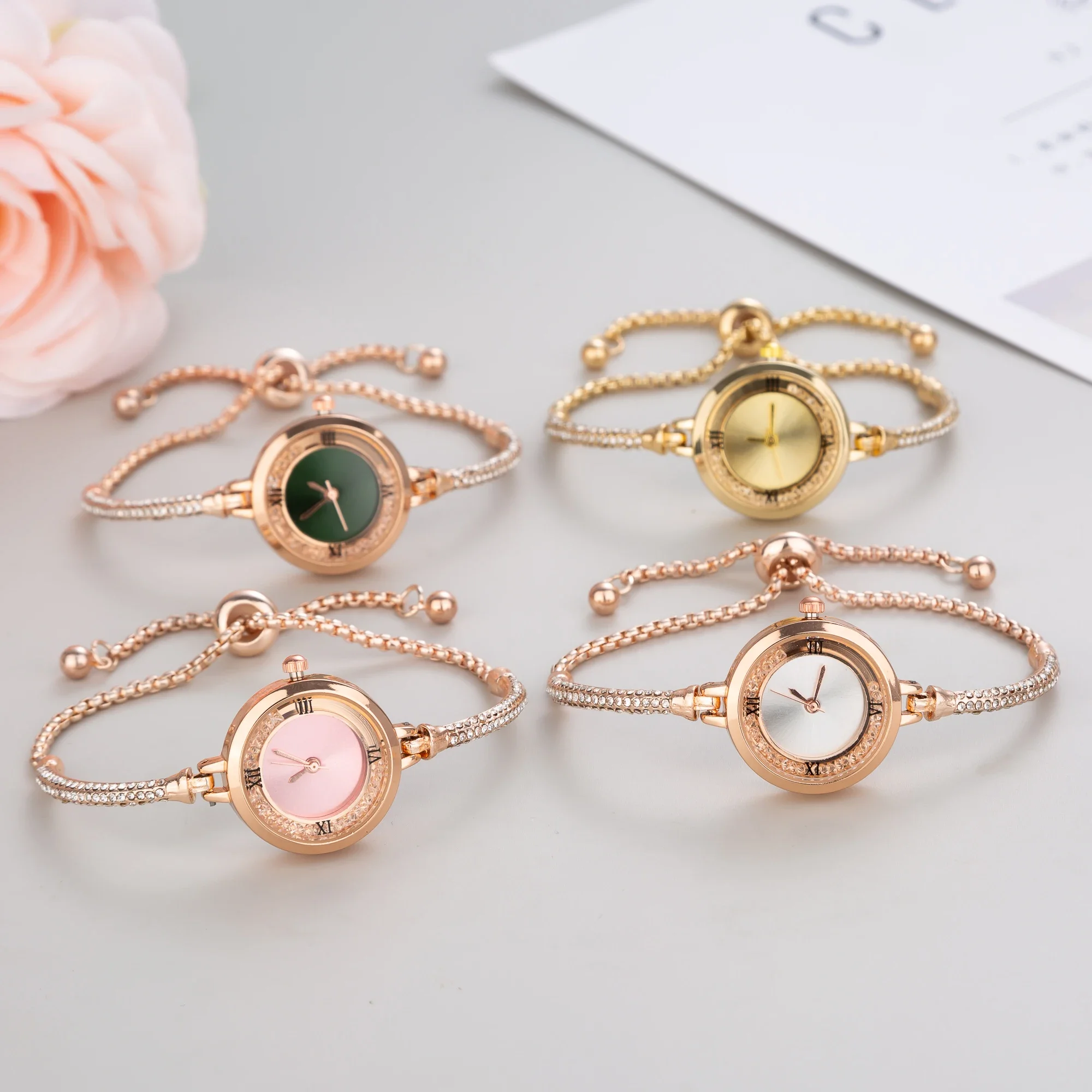 2024 Cute Women Steel Bracelet Watch Quartz Luxury Fashion Small Dial Watches Popular Wristwatch Female Elegant Gifts