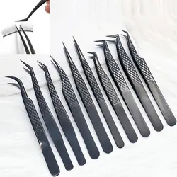 Precise False Lash Tweezers For Eyelash Extension Clip Mega Volume Mink Lashes Make Fans Boot isolation Artist Nail Art Tools