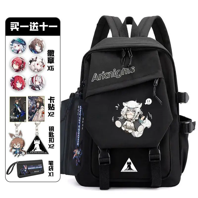Arknights Trendy Large Capacity Cartoon Anime Peripheral Student Laptop Bag Lightweight Unisex Backpack Anime
