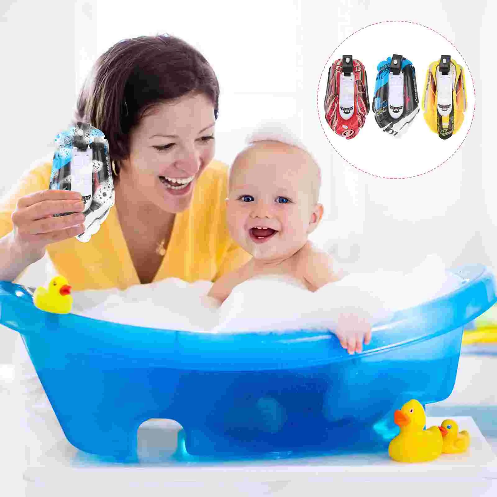 

3 Pcs Baby Accessories Funny Fountain Toy Childrens Toys Bath Bathing Take Mini Inflatable Paddle Boat