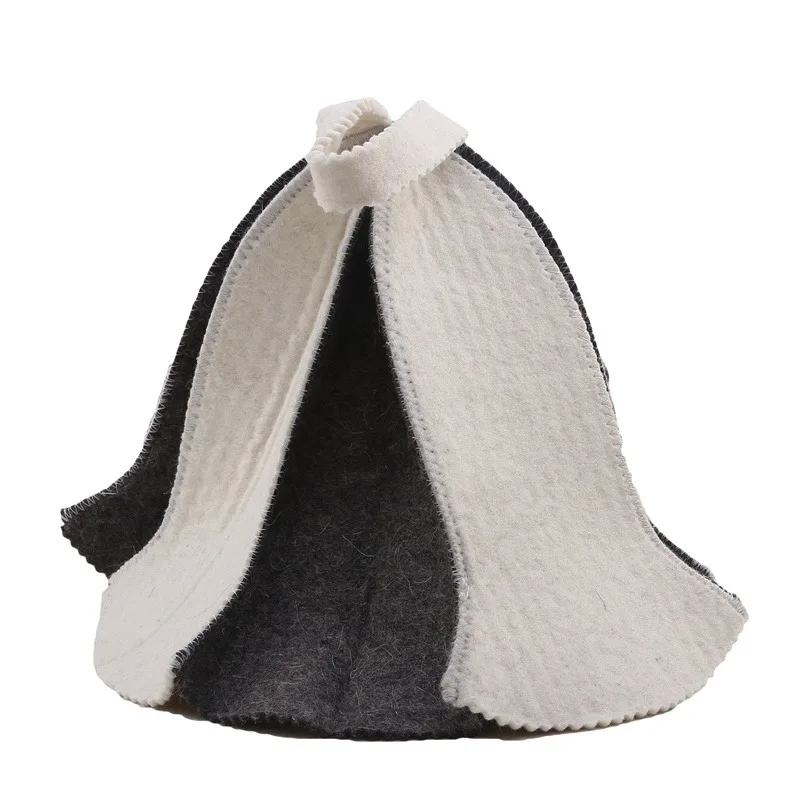 1Pc Felt Head Protection Bath Anti Heat Free Size Russian Style Shower Cap Sauna Hat Sauna Vaporarium Accessories