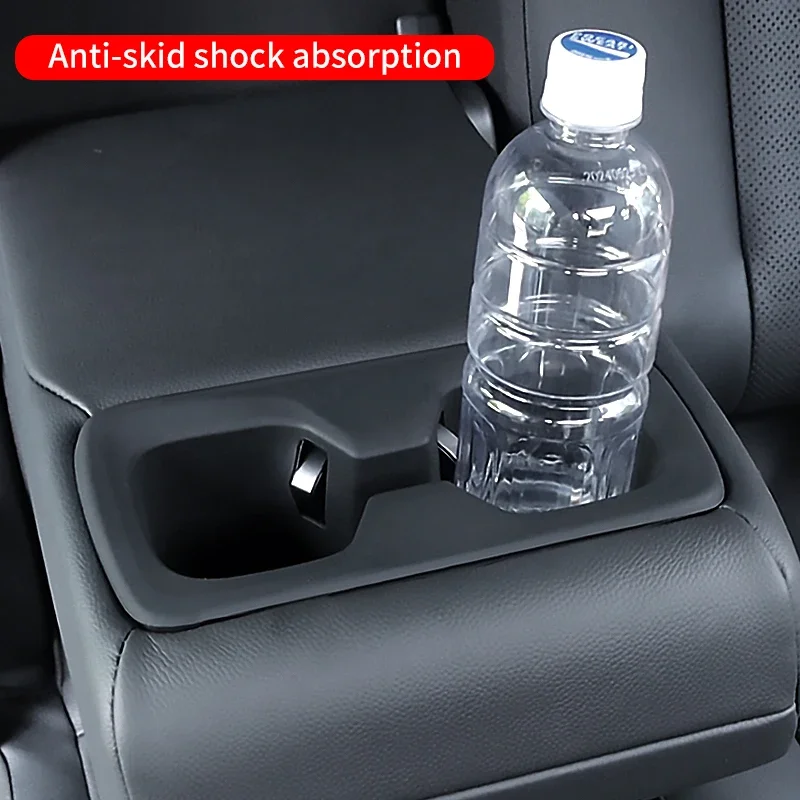 Center Console Cup Holder Pad Silicone For Toyota Land Cruiser Prado LC250 250 2024 2025 250 Reduce Noise Anti-Dust Accessories
