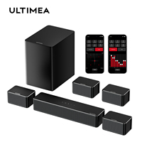 ULTIMEA 7.1 Surround Soundbar, 3D Virtual Surround Sound System with Subwoofer,2 Rear Speakers, Home Theater TV Speakers,Black