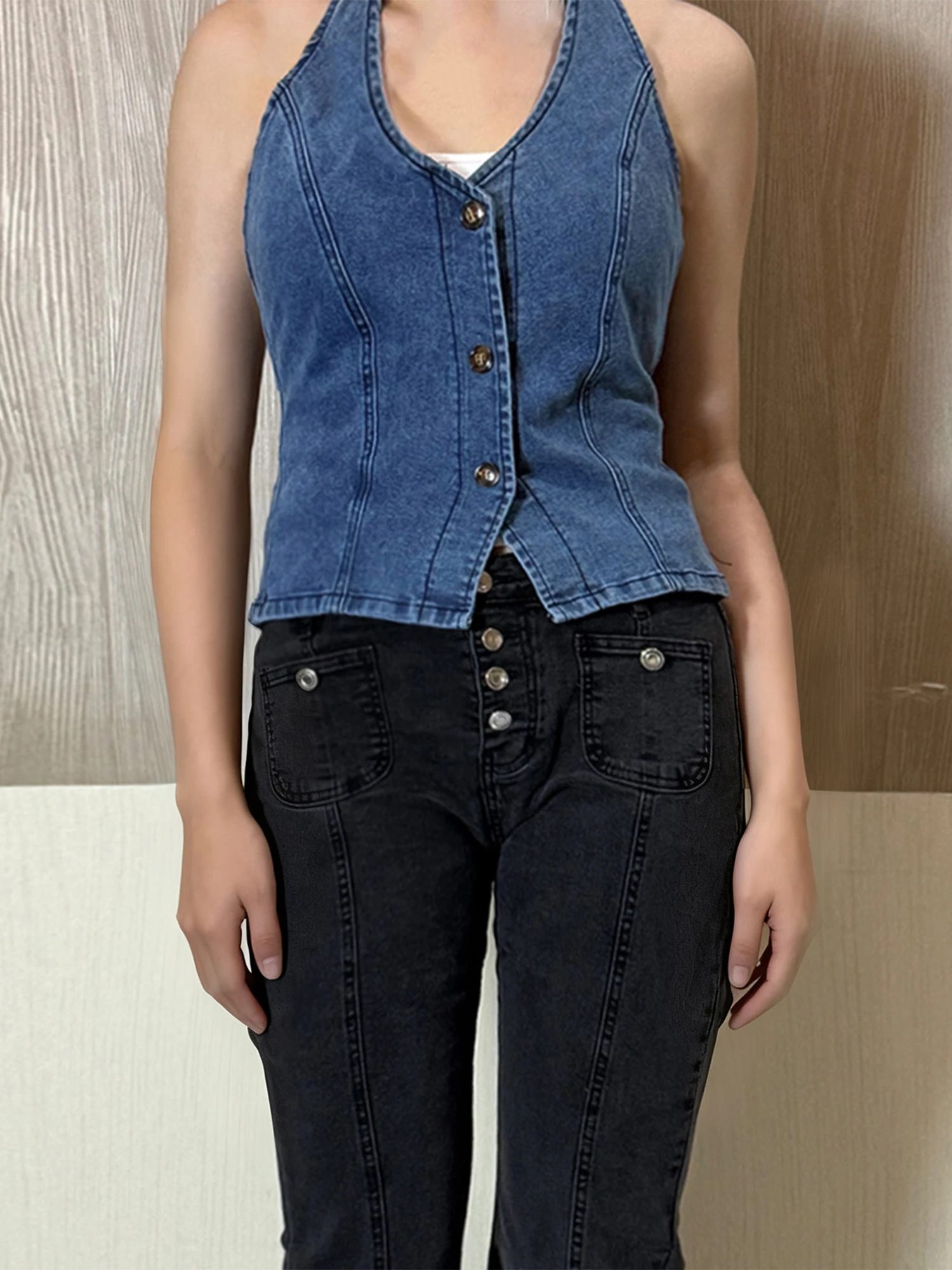 

Женская блузка без рукавов с открытыми плечами и рюшами, укороченный топ с кружевной отделкой и галстуком-бабочкой на спине для пляжного отдыха или ночного свидания