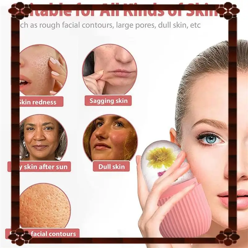 24時間配達 2X アイスフェイスローラーマッサージャー、顔、目、首用アイスキューブローラー、自然にコンディショニングとスキンケア、A