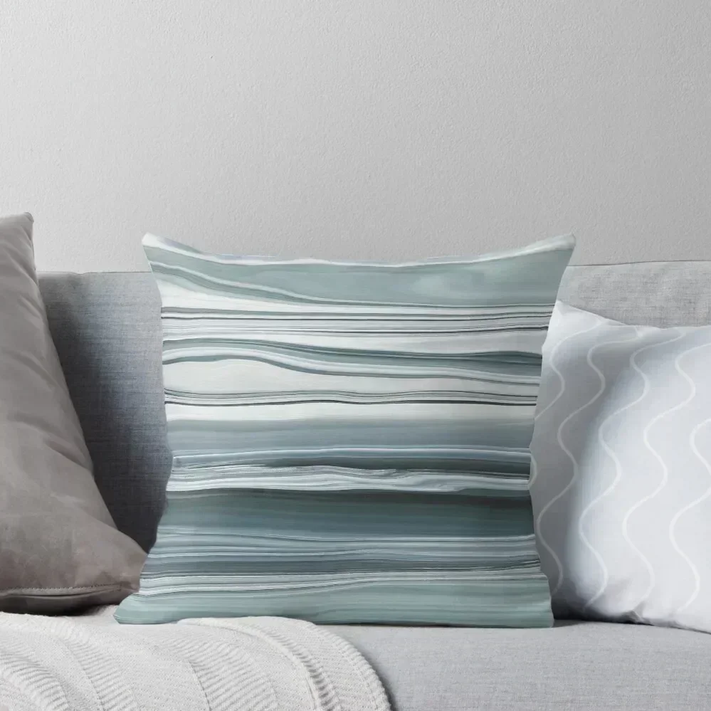 

Abstract Ocean Horizontal Lines Coastal Style Décor Beachy Vibes Art 5 of 20 Throw Pillow anime girl pillow
