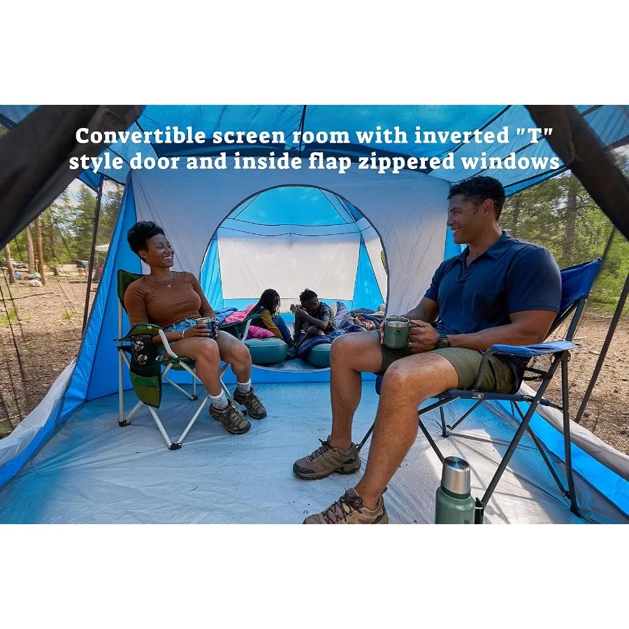 خيمة مقاومة للماء لـ 8 أشخاص مع غرفة شاشة قابلة للتحويل للتخييم العائلي
