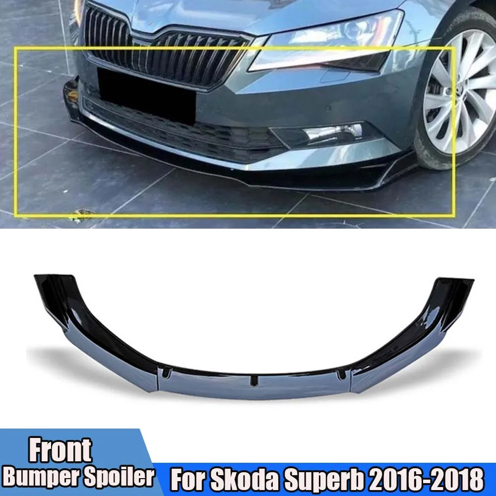 

3 шт., защитная пластина на переднего бампера для Skoda Superb 2016-2018