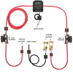 3m Ready Made Split Charge Relay Kit 12v 140 AMP VSR 110Amp Lead T4 T5 Camper