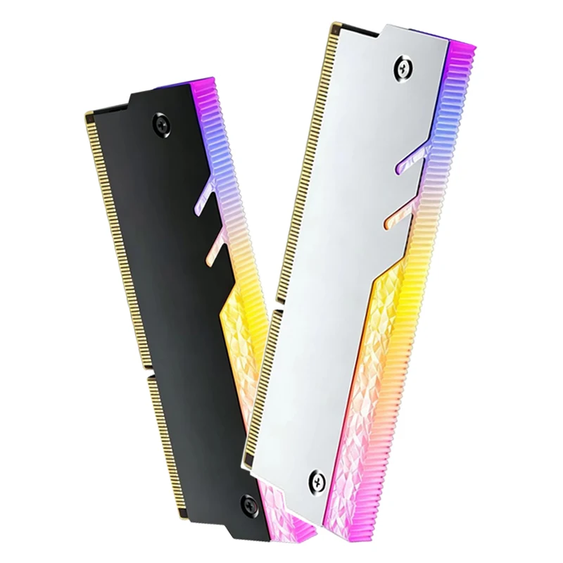 Desktop Computer Memory Heatsink 5V ARGB, Diamond Edge New Desgin,Wide and Narrow Universal RAM Armor Aluminum Vest for DDR3/4/5 view 4