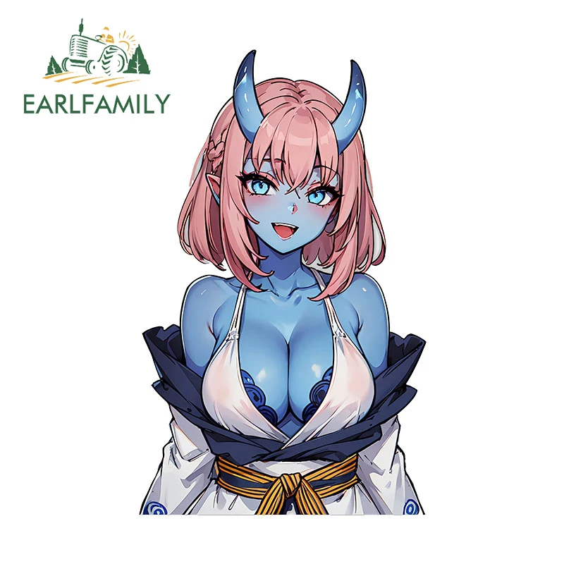 EARLFAMILY 13cm for Sexy NSFW Devil AI Car Stickers Air Conditioner Creative Decal Waterproof Motorcycle Funny Car Accessories