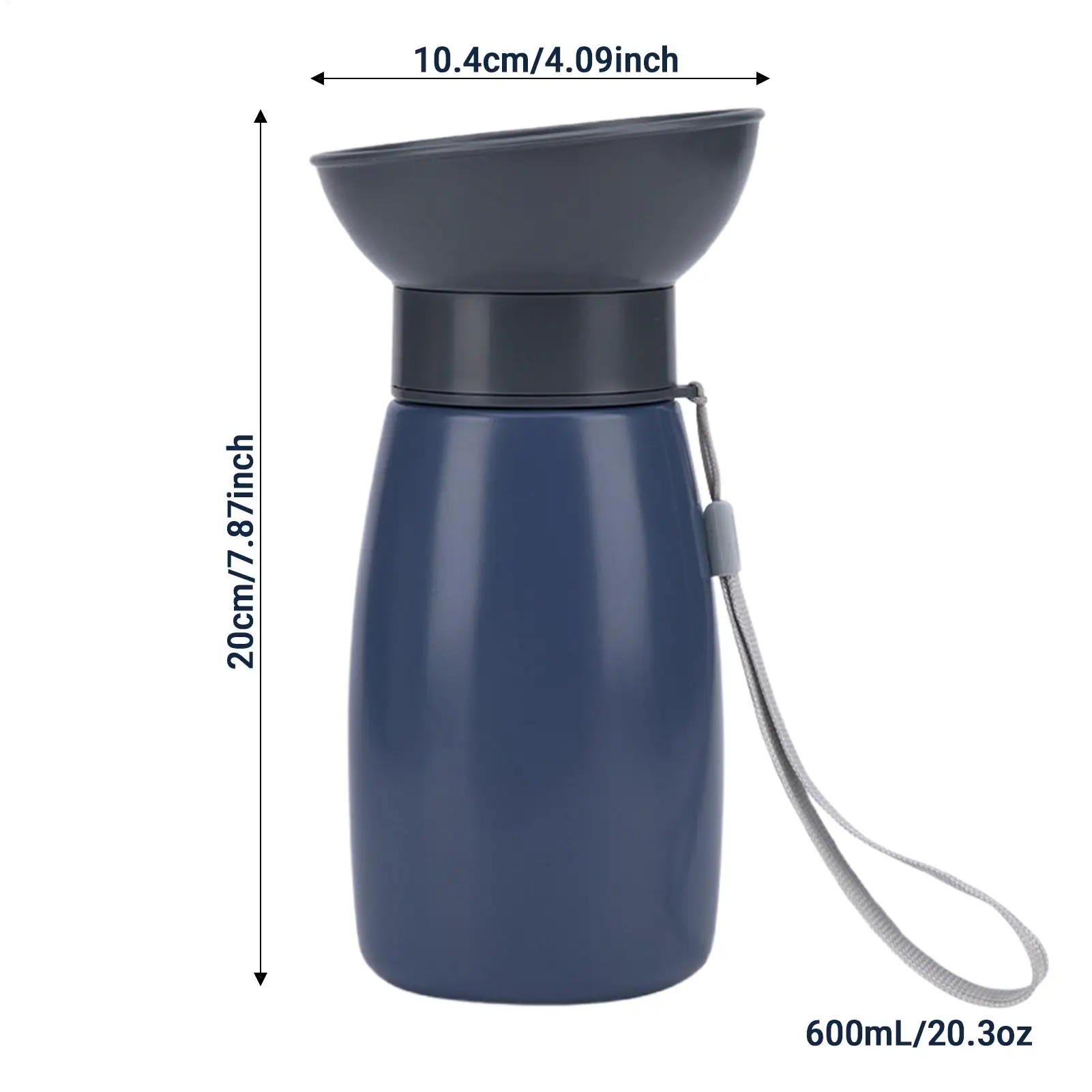 1 قطعة 600 مللي زجاجة ماء كبيرة للكلاب المحمولة السفر الحيوانات الأليفة مانعة للتسرب وعاء للشرب للكلاب القط كوب ماء للحيوانات الأليفة مستلزمات التغذية #6