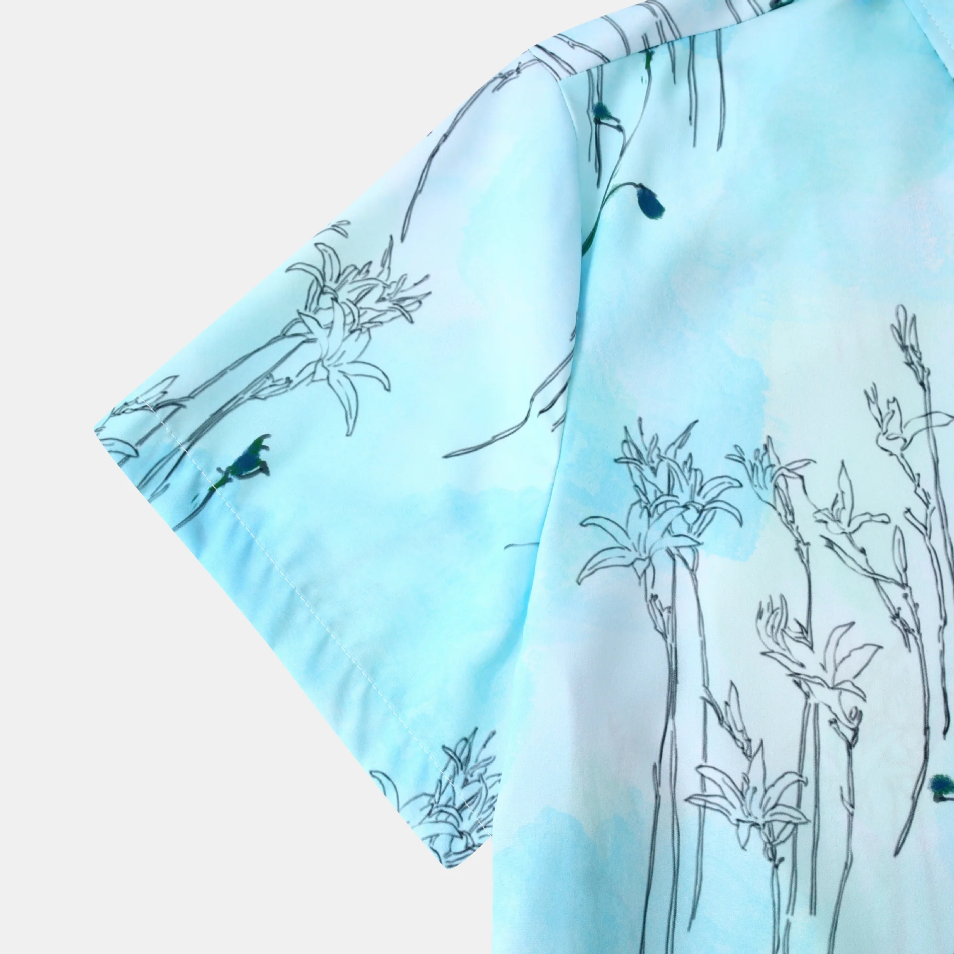 

Summer Men's Floral ort Sve irt Loose Fit Regular Thin ort Sve Flip Collar Casual irt for Men