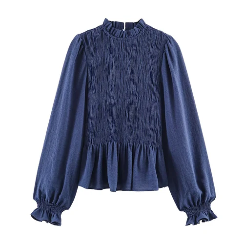 Imagen 2 del producto Tidalyf-Blusas nuevas para mujer, camisas de manga larga ajustadas elásticas a la moda, Tops elegantes para mujer, blusas de ocio callejero para vacaciones 2026