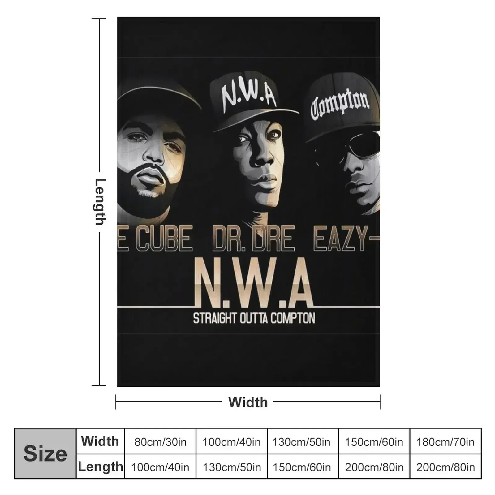 NWA Throw Blanket manga Flannel Fabric Luxury Brand warm for winter Blankets