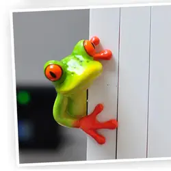 Artificial Resin 3D Craft Frog Decoration Home Decor Office Desk Computer Decoration Gift Favor DIY Handcraft Orgnement