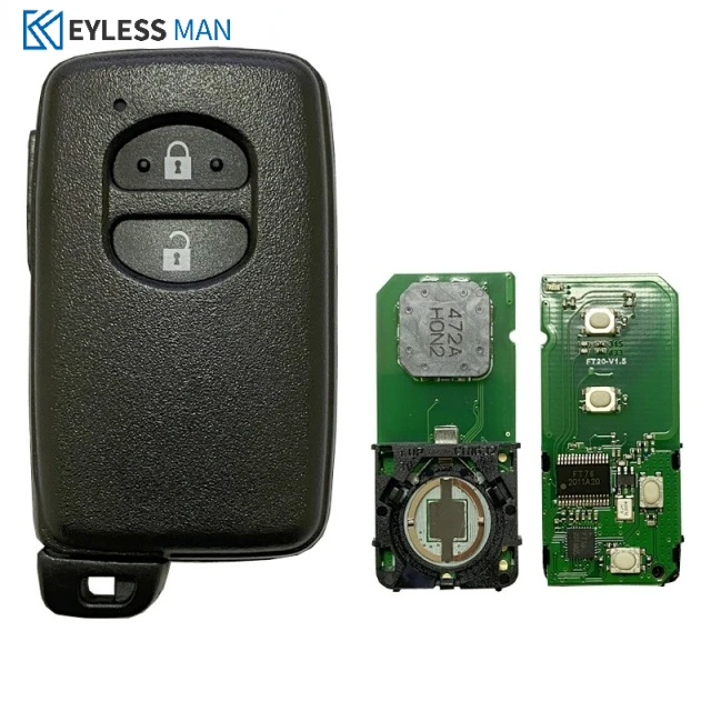 2 Buttons Remote Car Key For Toyota Avensis Prius 2006-2012 433MHz FSK F433 Board ID74-WD04 89904-0F010 B74EA Keyless Go