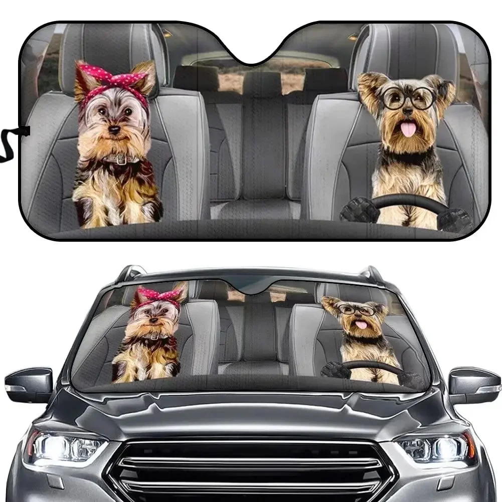 Miniature Schnauzer Dog Car Sun Shade, Car Decoration, Schnauzer Car Sun Shade, Schnauzer Gift