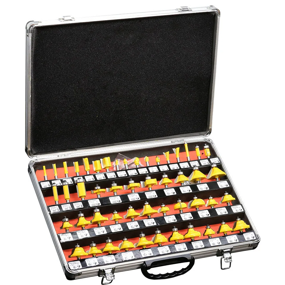 Hot Selling 6.35 mm Shank Milling Cutter Set Carving Machine Milling Cutter Cove Bit 100 Pieces Milling Cutter