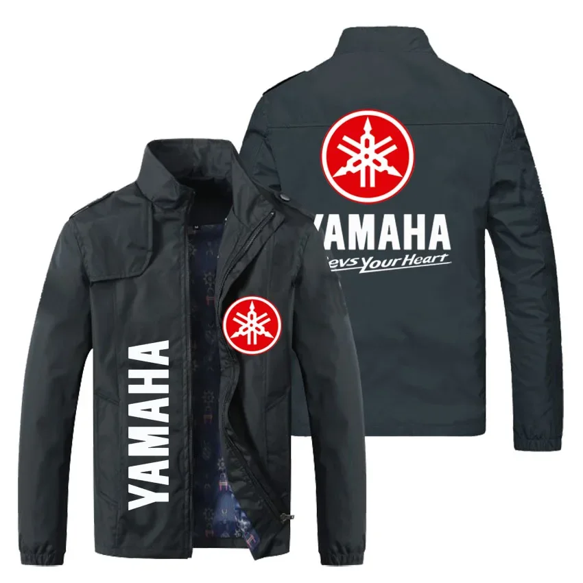 Yamaha Men's Jacket Yamaha Motorcycle Logo Print Jacket Casual Bomber Jacket Men Women Windbreaker Racing Suits Biker Jacket