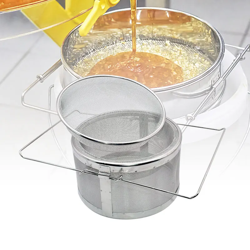 Stainless Steel Double Layer Honey Filter Settling Tank Colanders Strainers For Kitchen Tools Beekeeping Straining Honey Tool