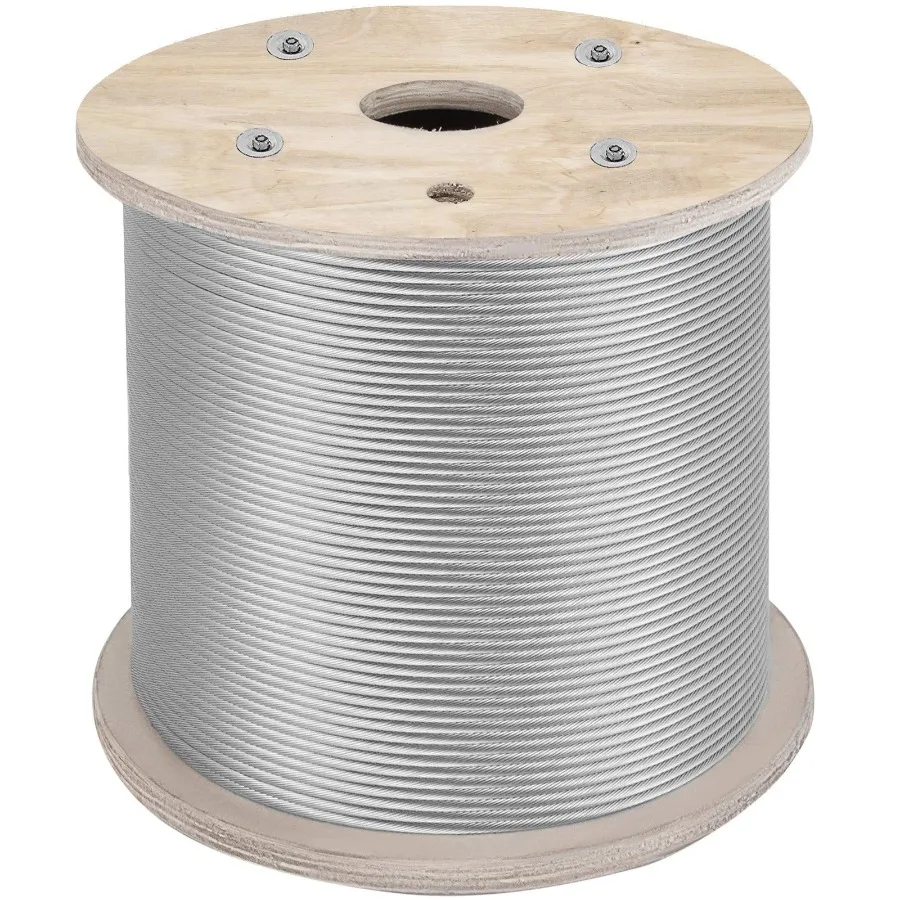 

304 Stainless Steel Cable 1 4 Inch 7 X 19 Steel Wire Rope 200Feet Steel Cable for Railing Decking DIY Balustrade 1 4 Inch200Fe