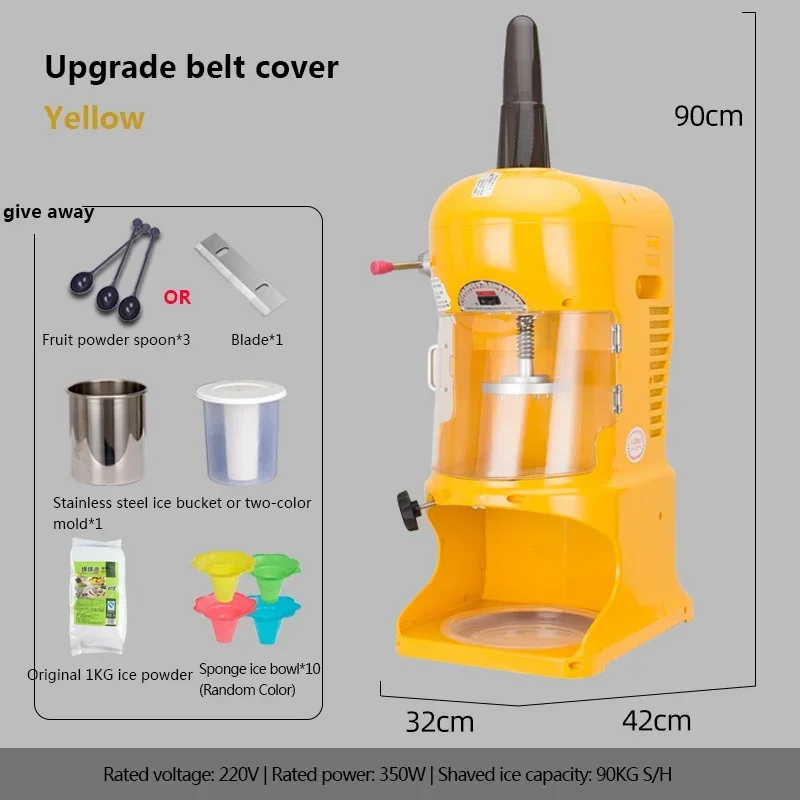 Máquina De Gelo Raspado Comercial, Floco De Neve Esmagado Fabricante De Gelo, Máquina De Smoothie Elétrico, Loja De Chá De Leite