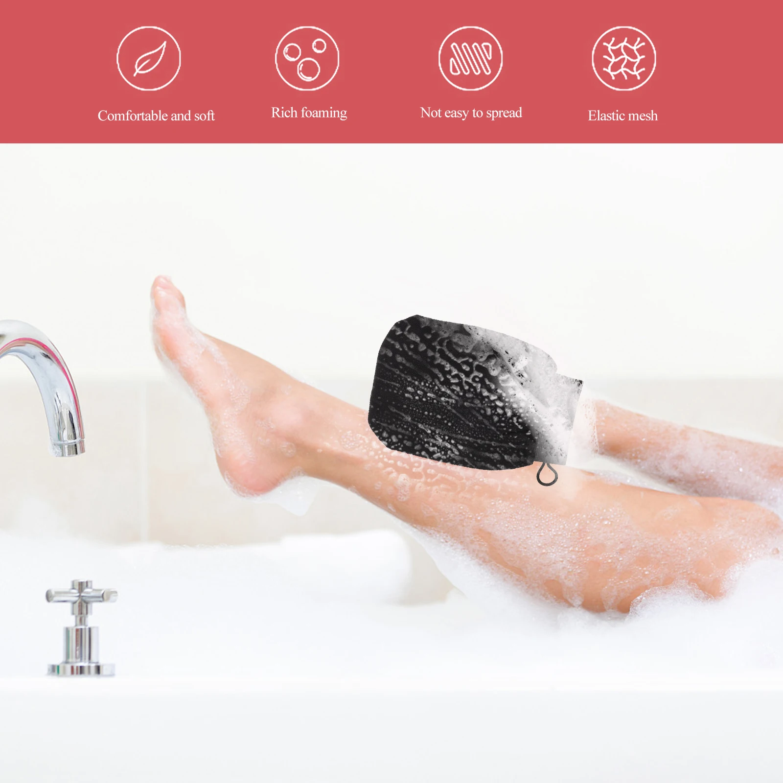 

2Pcs Exfoliating Gloves Bathing Mitts for Body Scrub Massage Shower Accessories Lightweight Portable Travel Household
