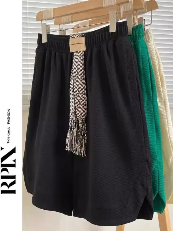 

American Sle Spor orts Men's Casual Straight Leg Wide Leg Five-Quarter Mid-Pants Extra Large Size for plus Size People