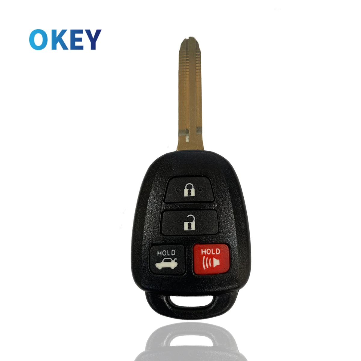 

Okey Remote Car Key Shell Replacement Case 4 Buttons For Toyota CAMRY 2012 2013 2014 2015 Corolla 2014 2015 H Stamp on Blade