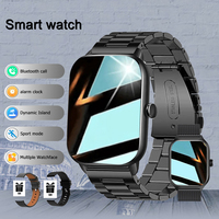 Trendy Smart Watch For Men 2.01” HD 240*296 Gift Bluetooth Call Custom Photo Dynamic Island Alarm Clock Watches For Android Ios